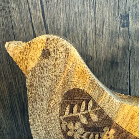 Home Decor Wood Bird Sitter Farm Chicken Decor NEW FAST SHIP - Picture 2 of 6